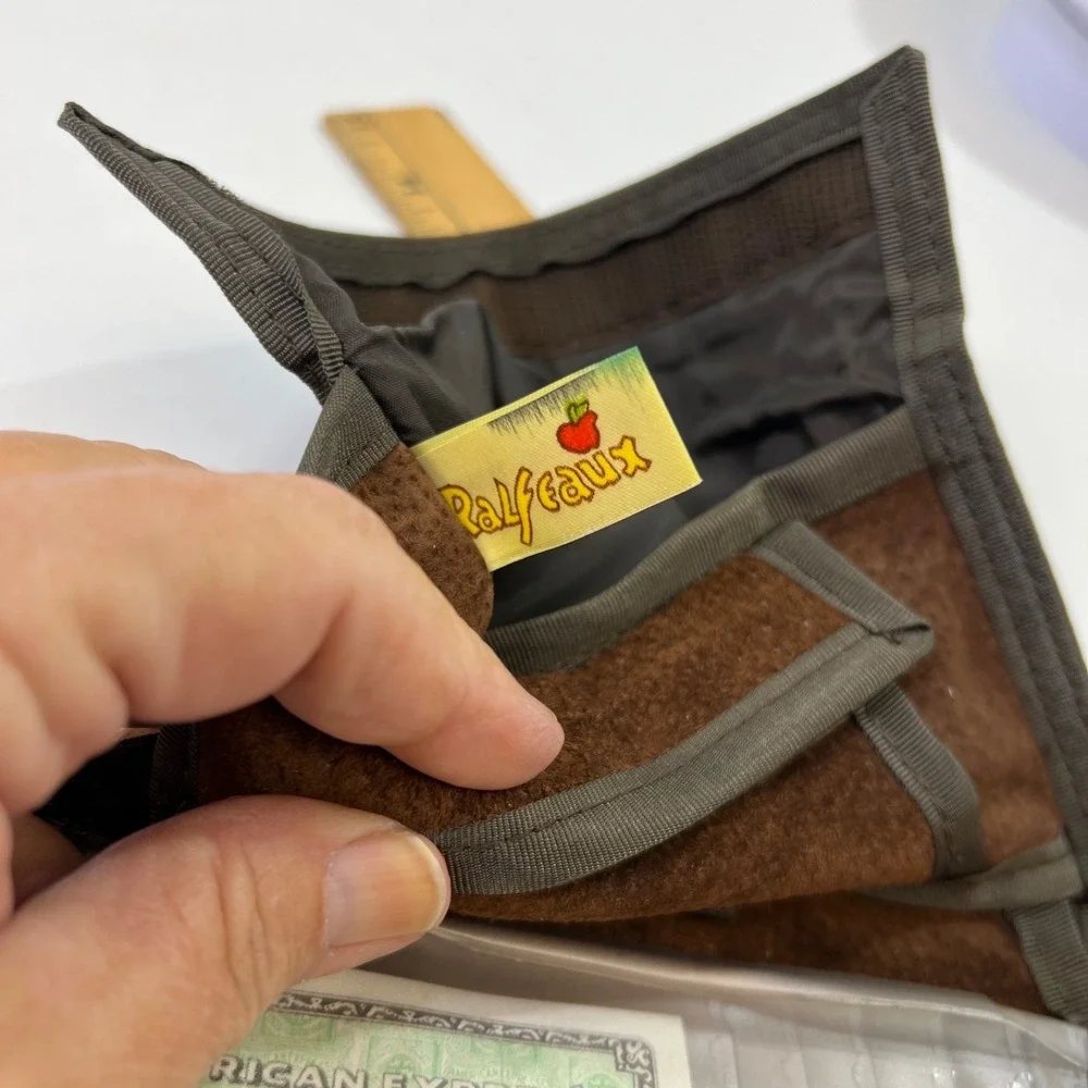 Vintage Pigskin Leather Wallet Made in Taiwan ROC Brown Trifold Card Holder Soft